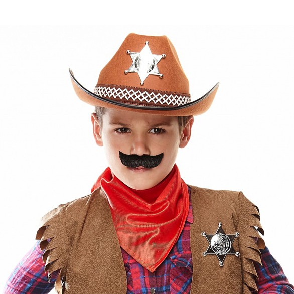 Bigode Clássico Preto Criança