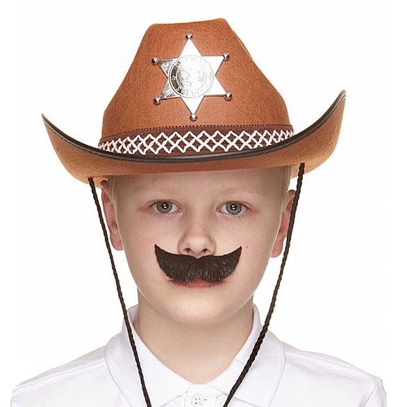 Bigode Clássico Preto Criança