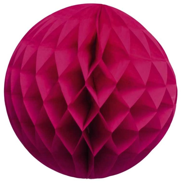 Balo de Papel 25cm Fushia em Favos