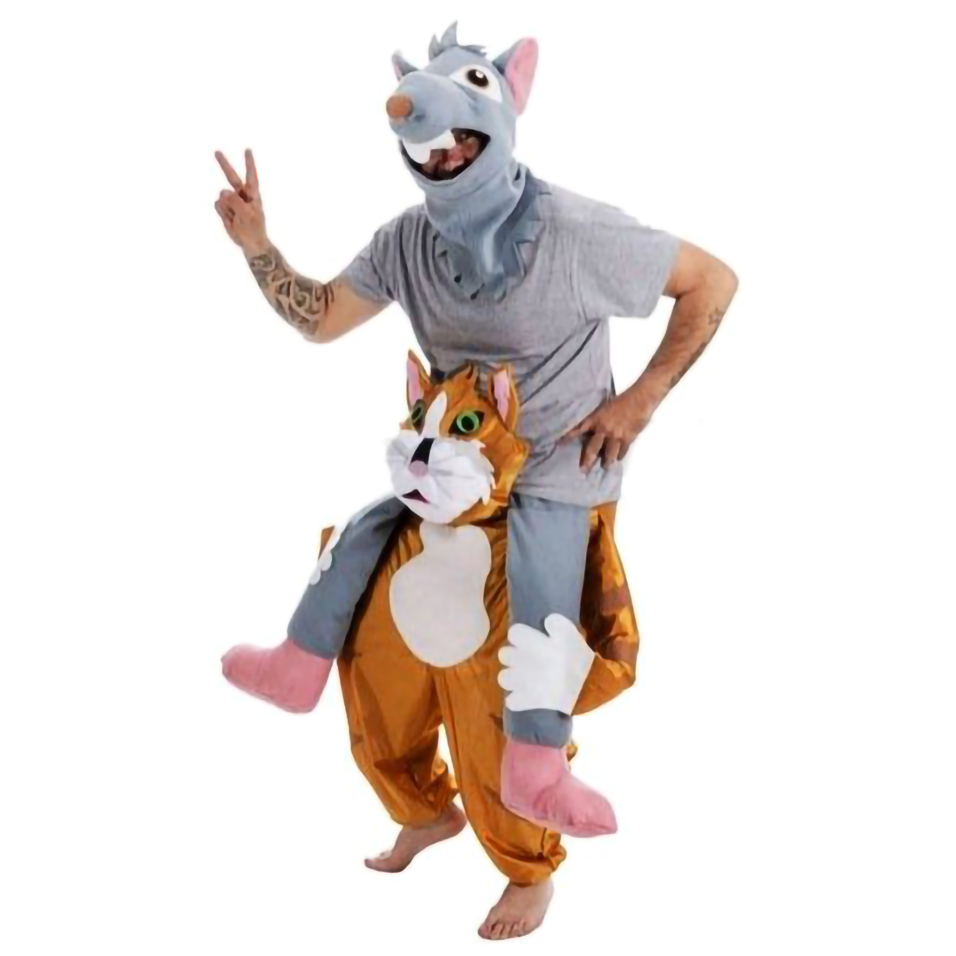 Fato Gato com Rato às Costas Ilusão