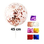 Balo Transparente com Confetis 45cm