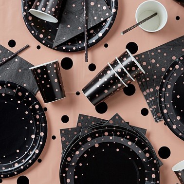 Kit de Mesa Festa Rose Gold e preto Kit de Mesa Festa Rose Gold e preto