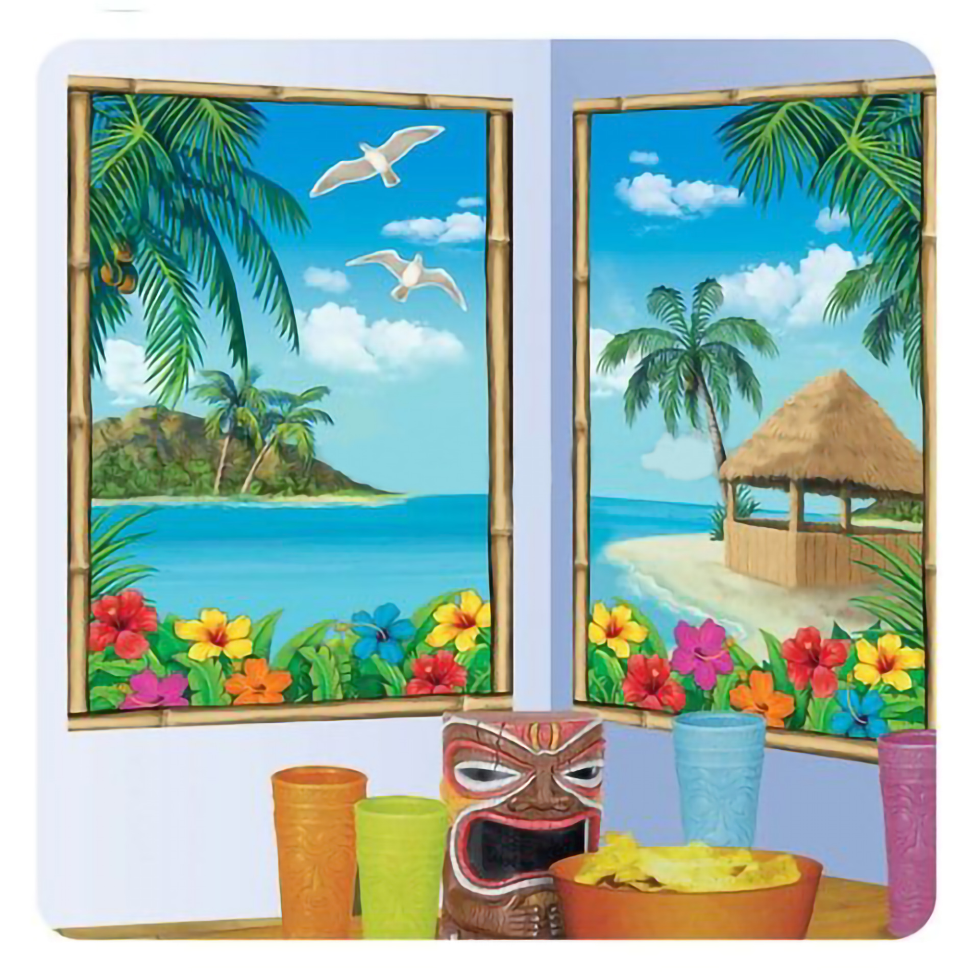 Poster Janelas vista Tropical Pack 2