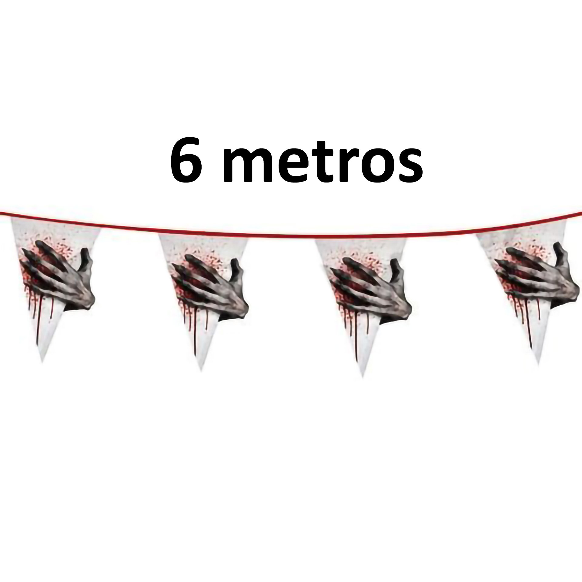 Bandeirolas Mão com Sangue 6m