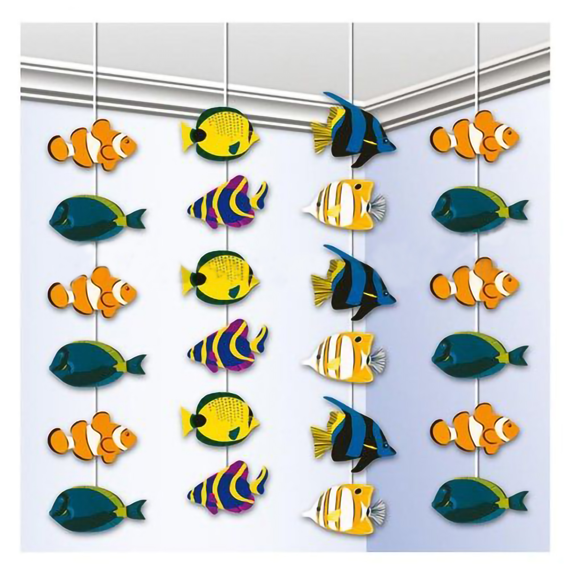 Decoração Peixes Tropicais Pendentes