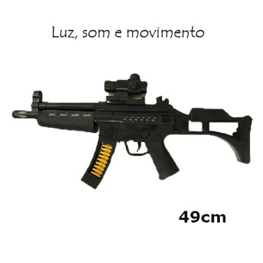 Metralhadora Profissional Som luz Movimento
