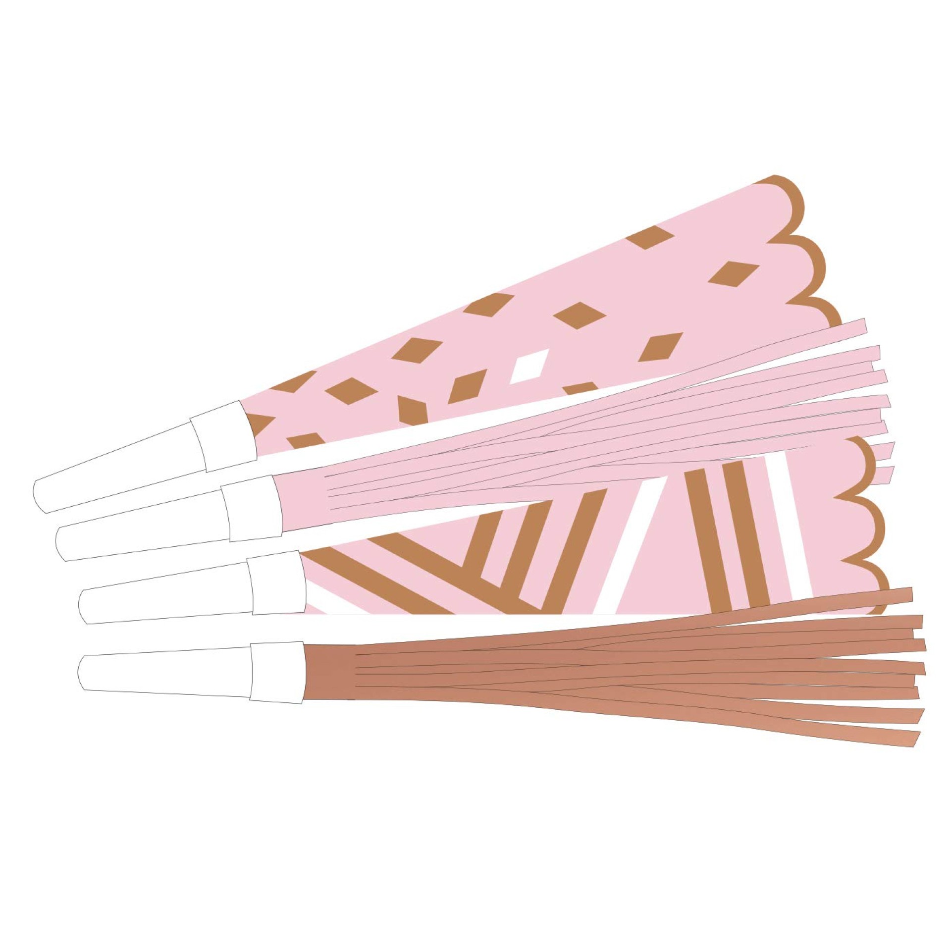 Cornetas Rose Gold 8 Unid