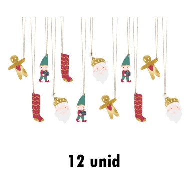 Etiquetas Presente Santa 12 Unid