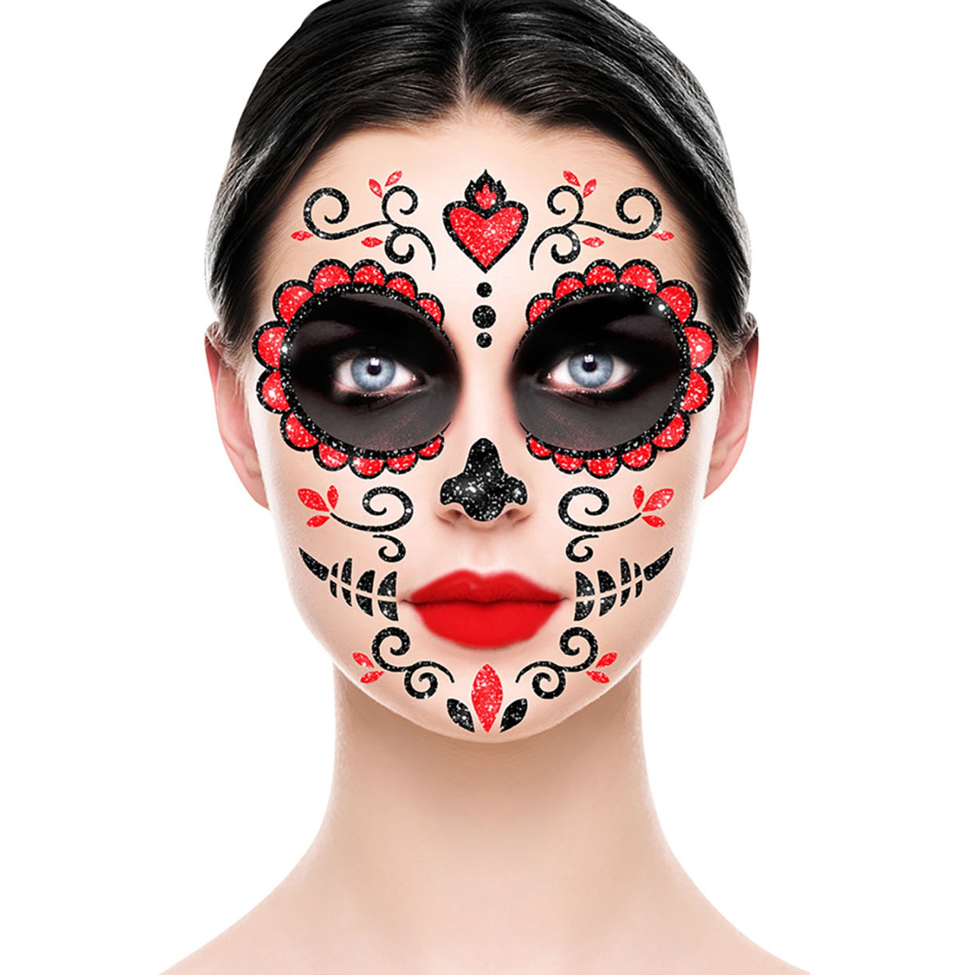 Adesivos Faciais Caveira Mexicana