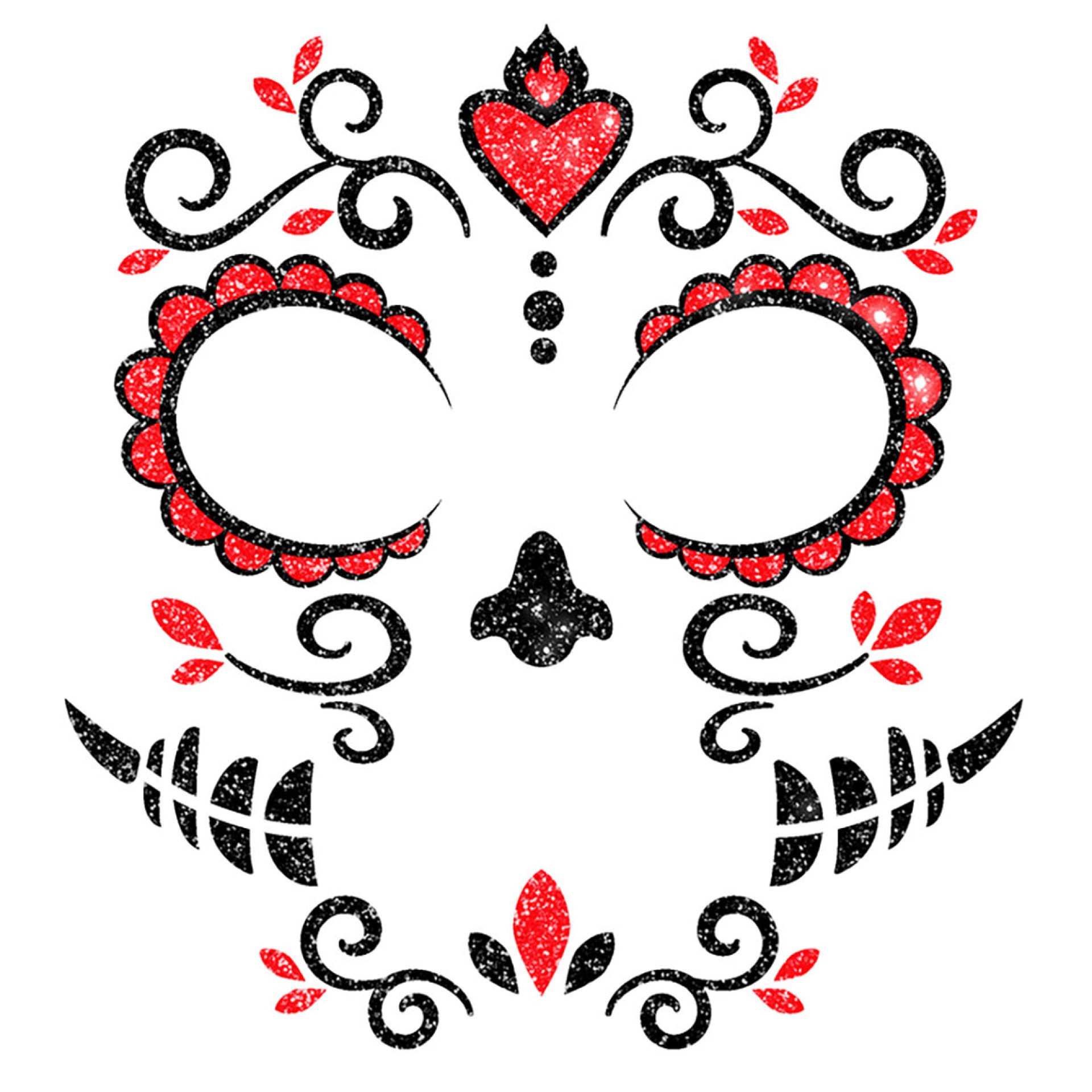 Adesivos Faciais Caveira Mexicana