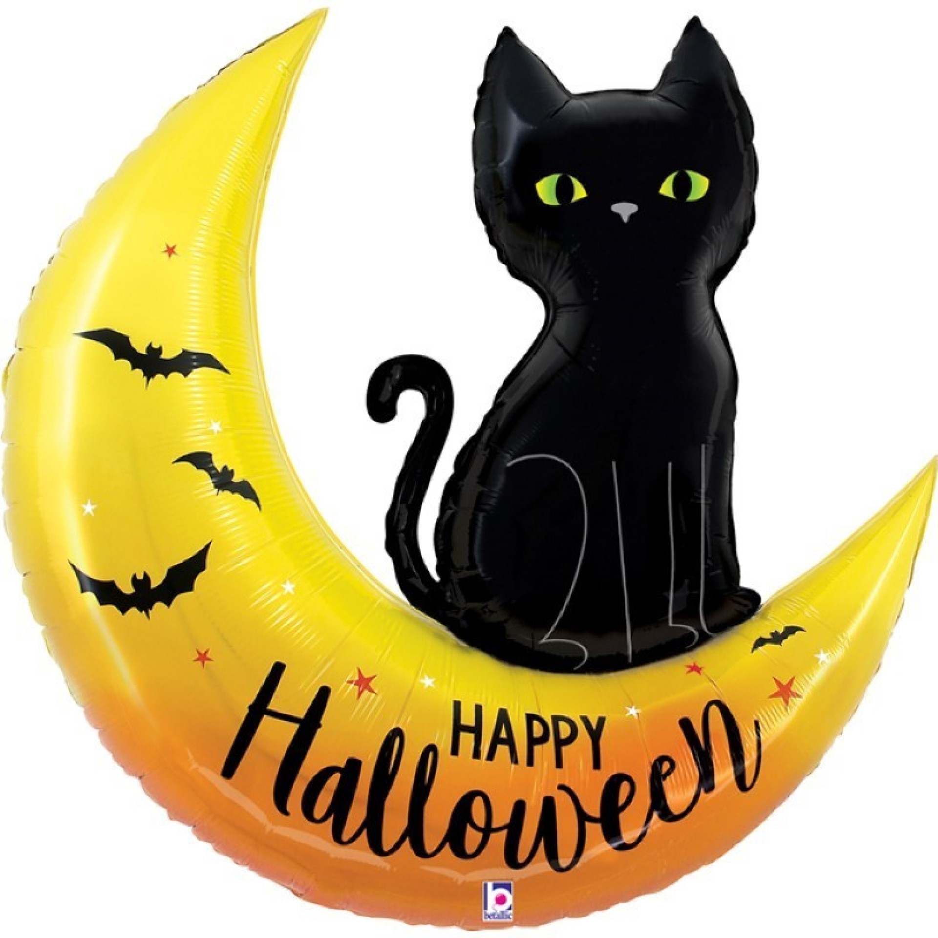 Balão Halloween Gato na Lua