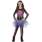 Fato Pink Skeleton Menina