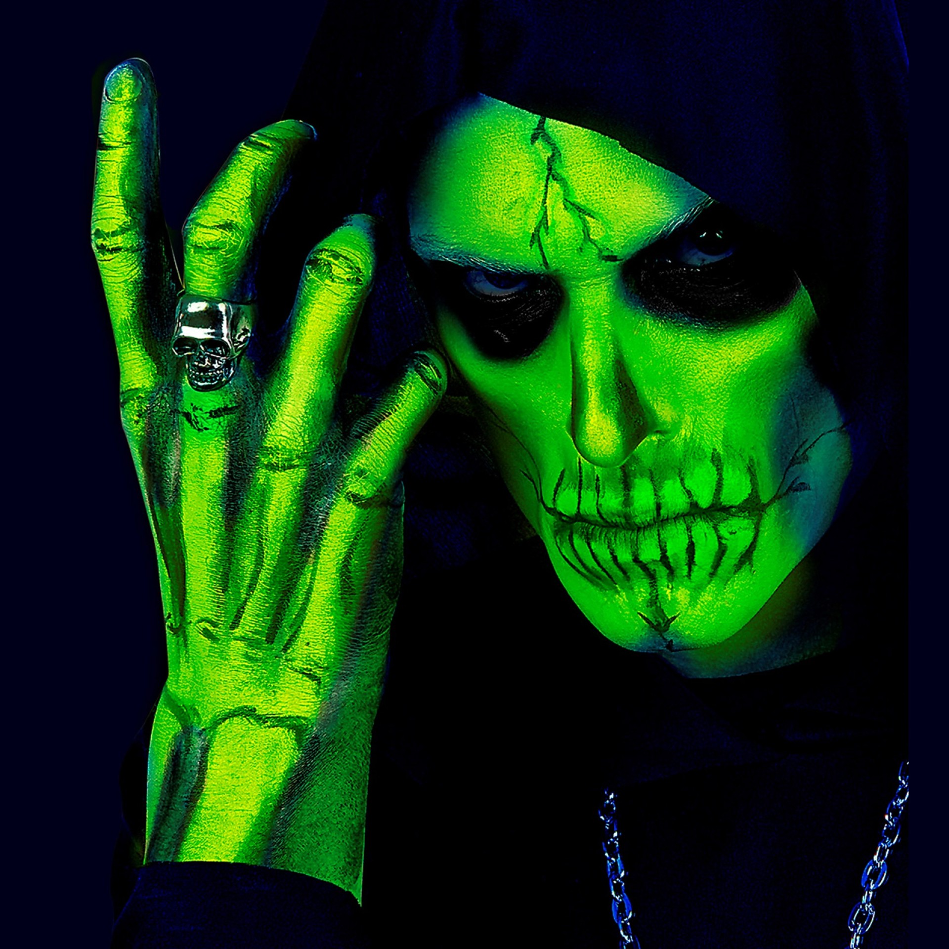 Tinta Agua Neon UV Verde 30ML