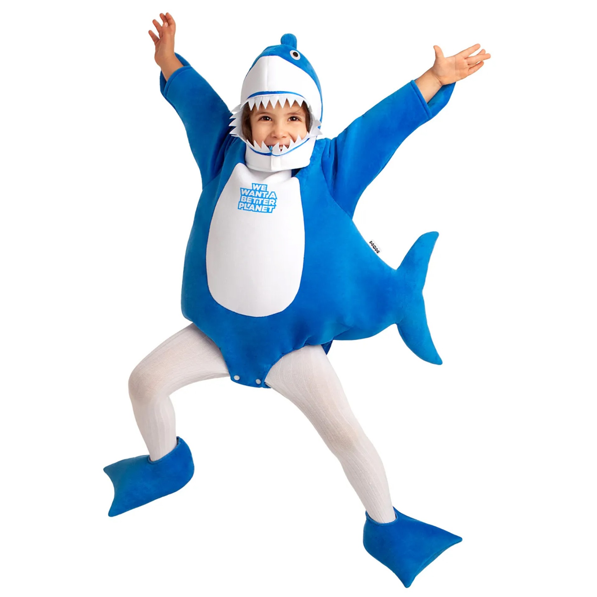 Fato Tubarão Azul Bebé