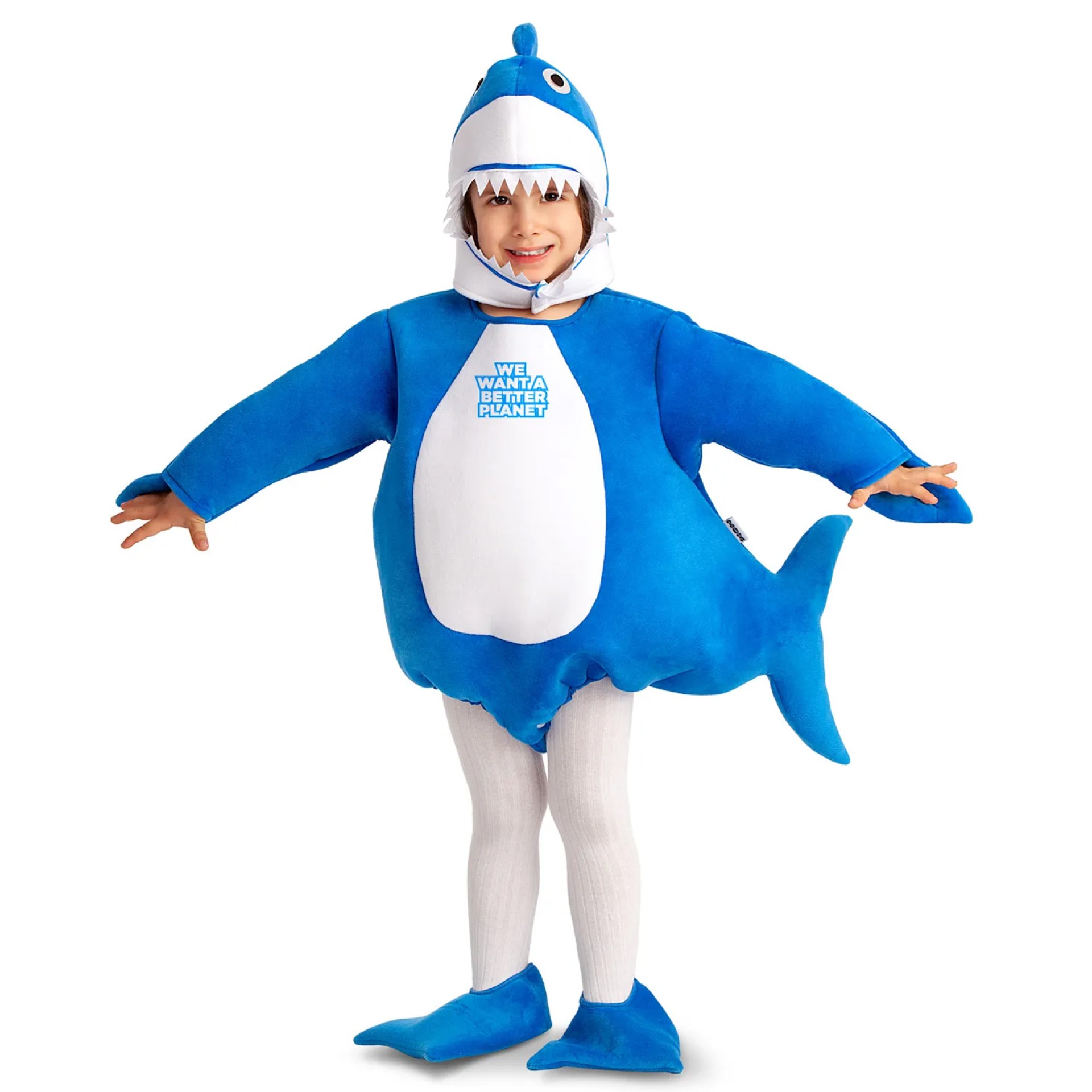 Fato Tubarão Azul Bebé