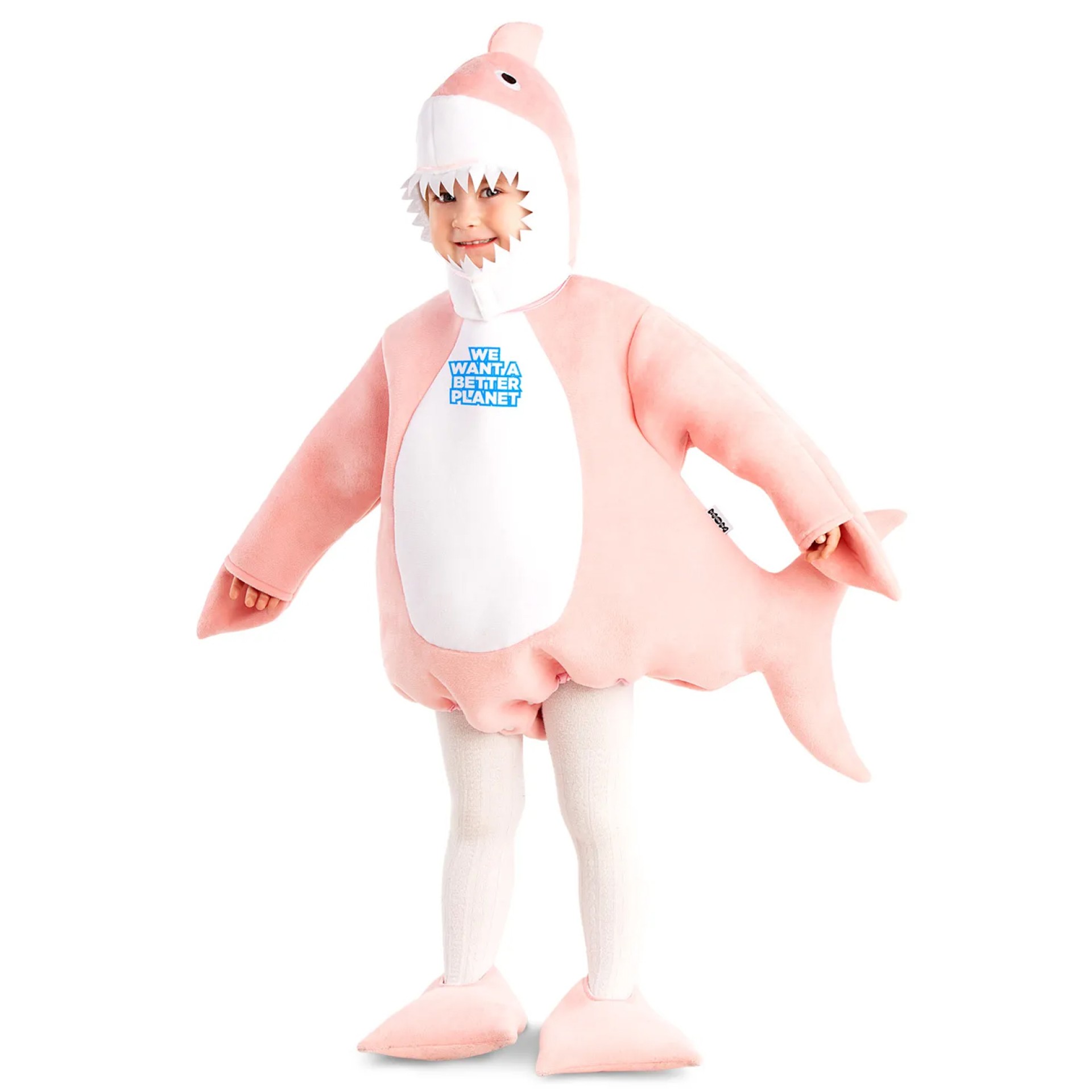 Fato Tubarão Rosa Bebé