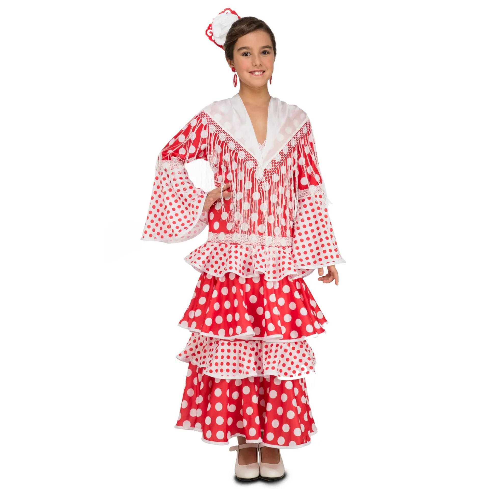 Fato Flamenca Vermelha Menina