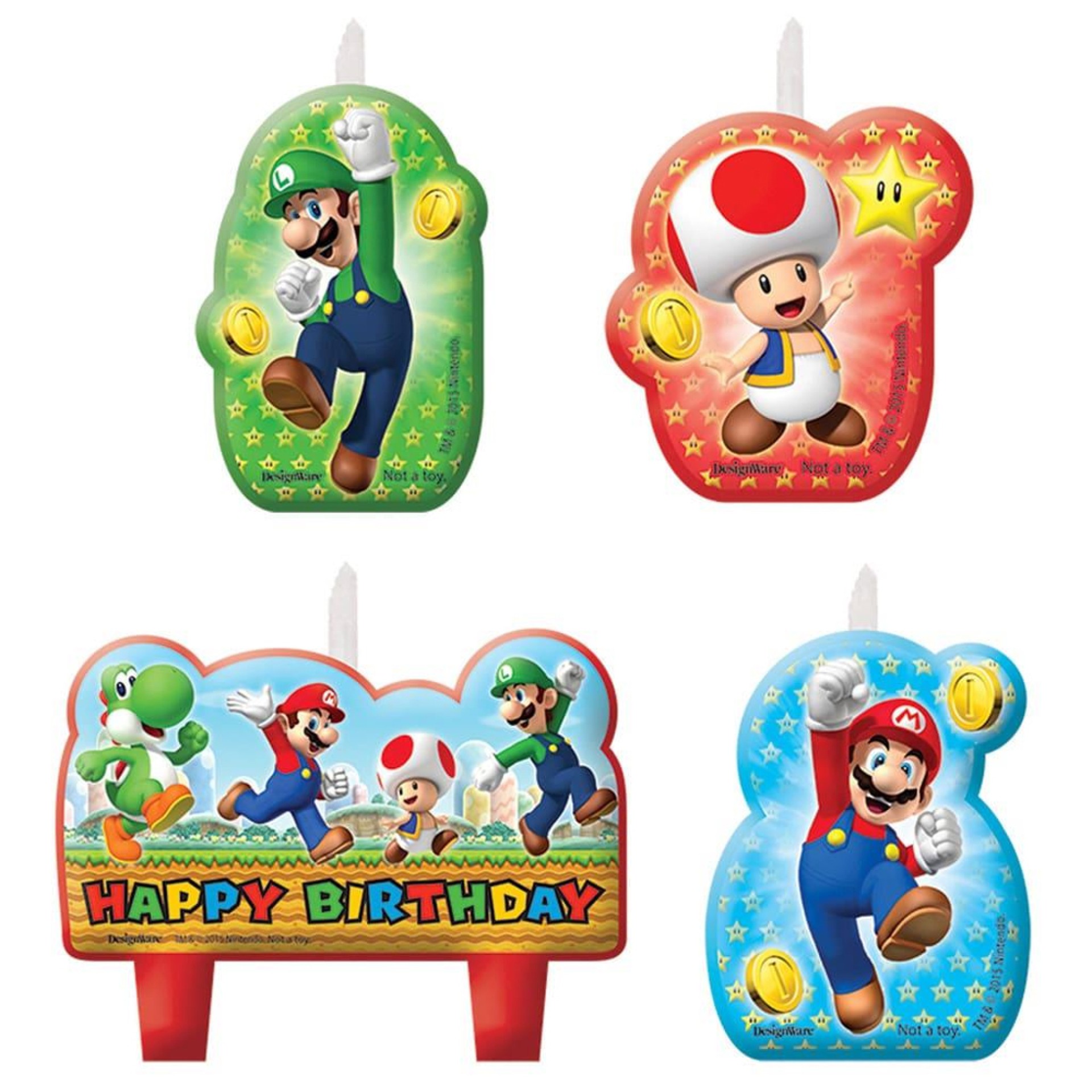 Velas Super Mário 4 Unid
