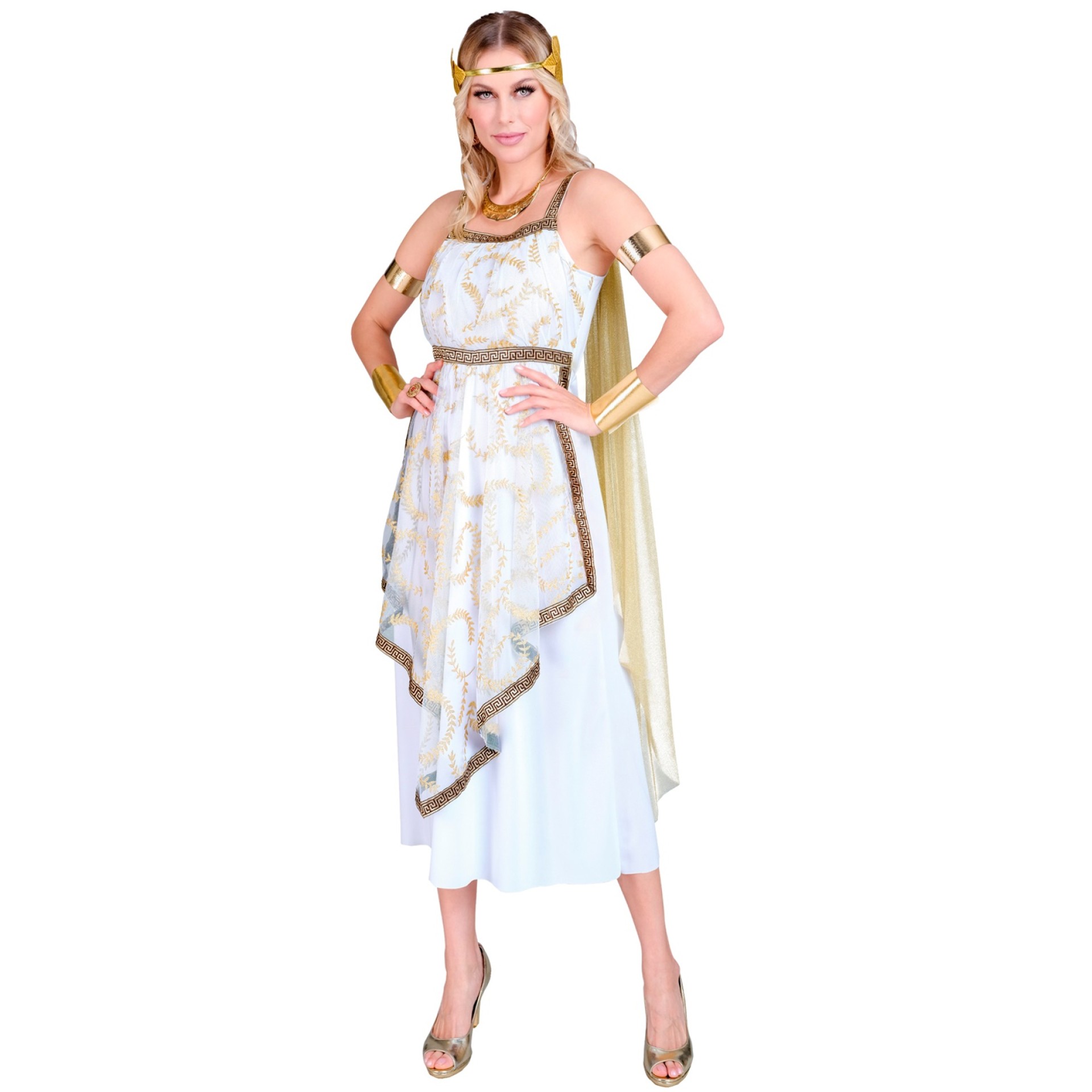 Fato Deusa Grega White And Gold