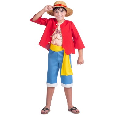 Fato Pirata Luffy Menino-7-9 anos