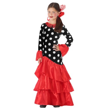 Fato Danarina Flamenca Menina -5-6 anos