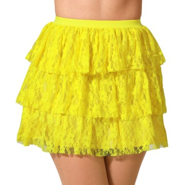Tutu Amarelo Rendado