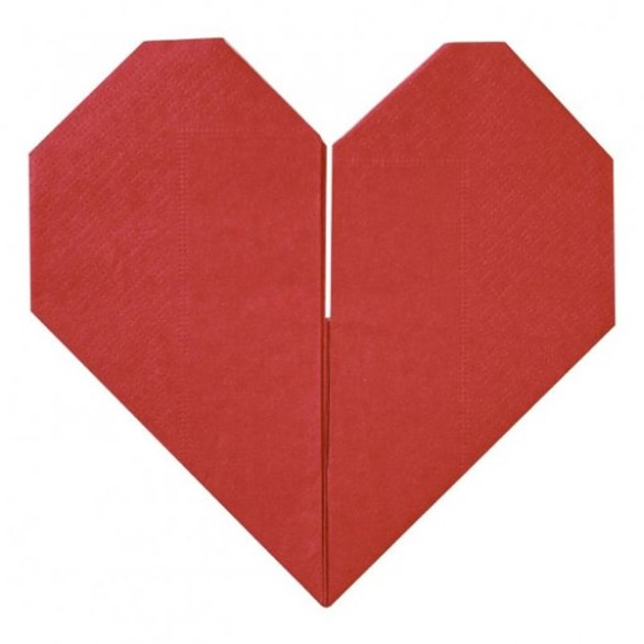 Guardanapos Cora��o Origami