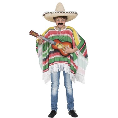 Poncho Mexicano Colorido Infantil