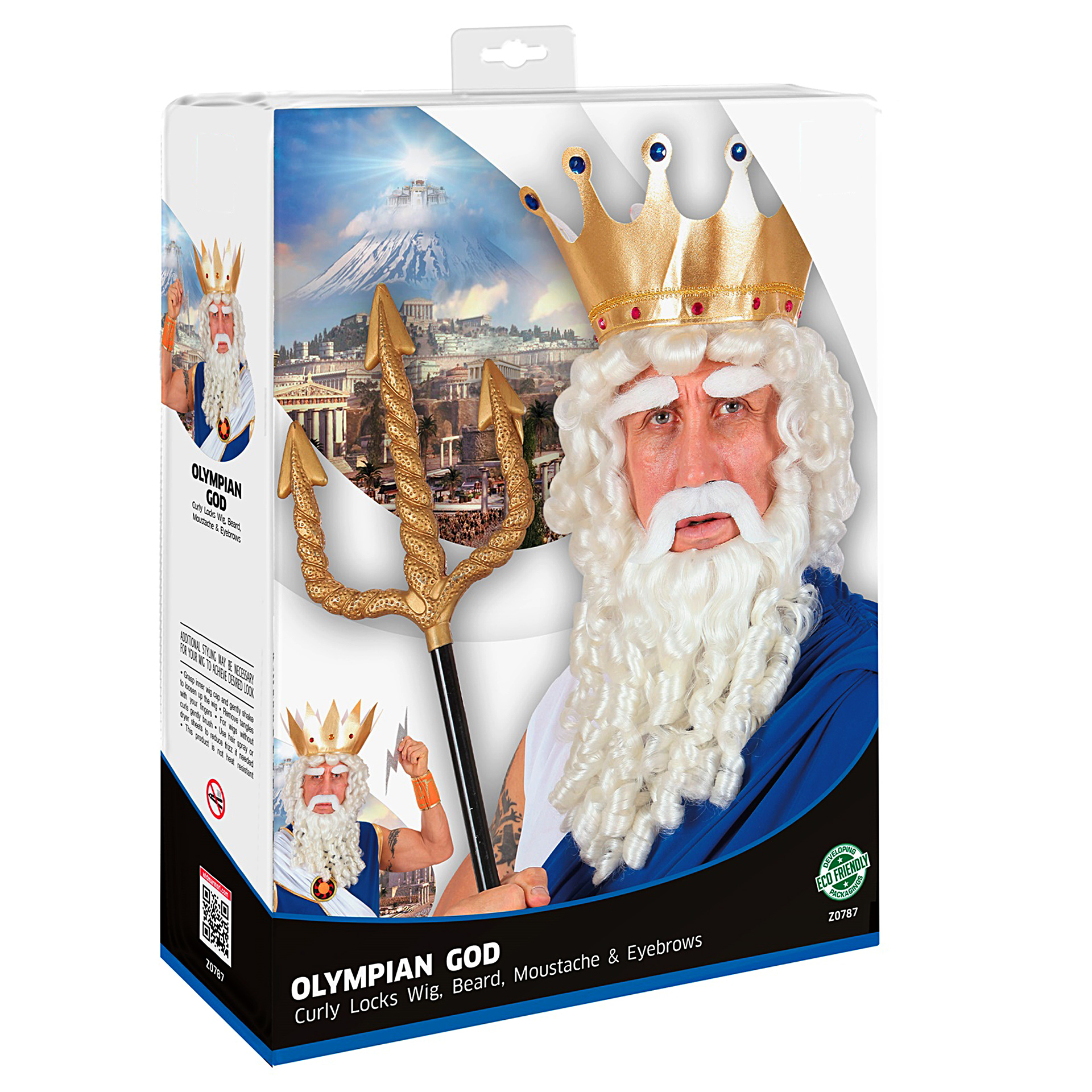 Peruca e Barba Deus do Olimpo