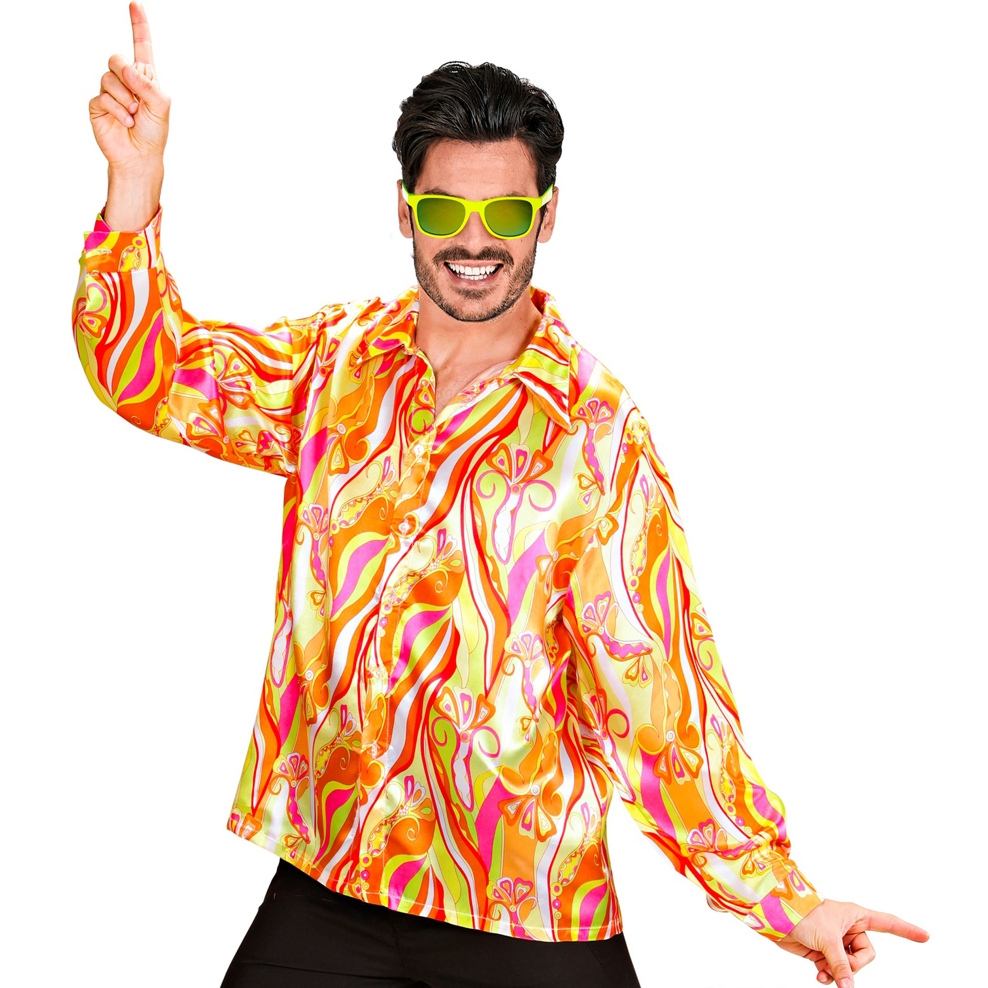 Camisa Anos 70 Funky Laranja