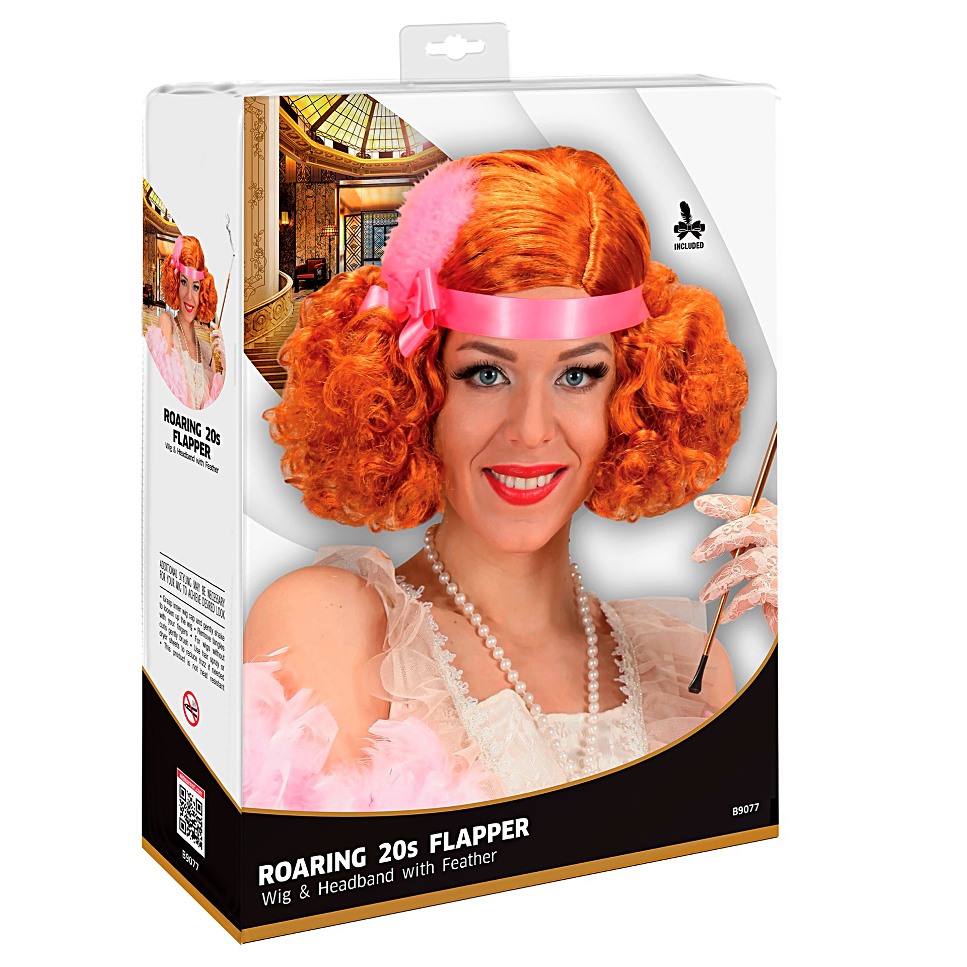 Peruca Ruiva Anos 20 c Fita