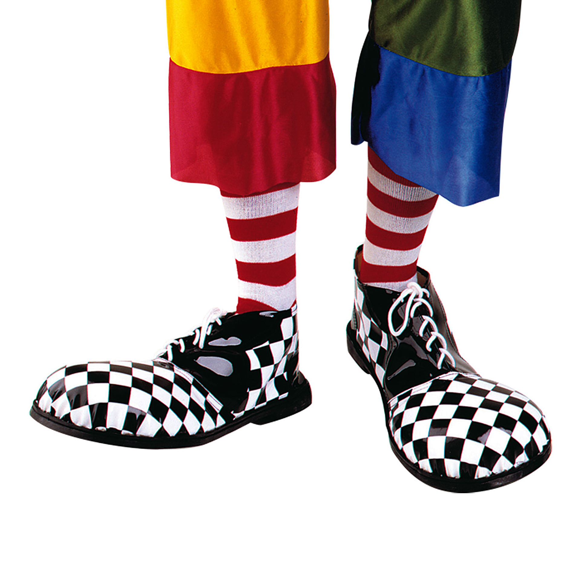 Sapatos Palhaço Xadrez Adulto
