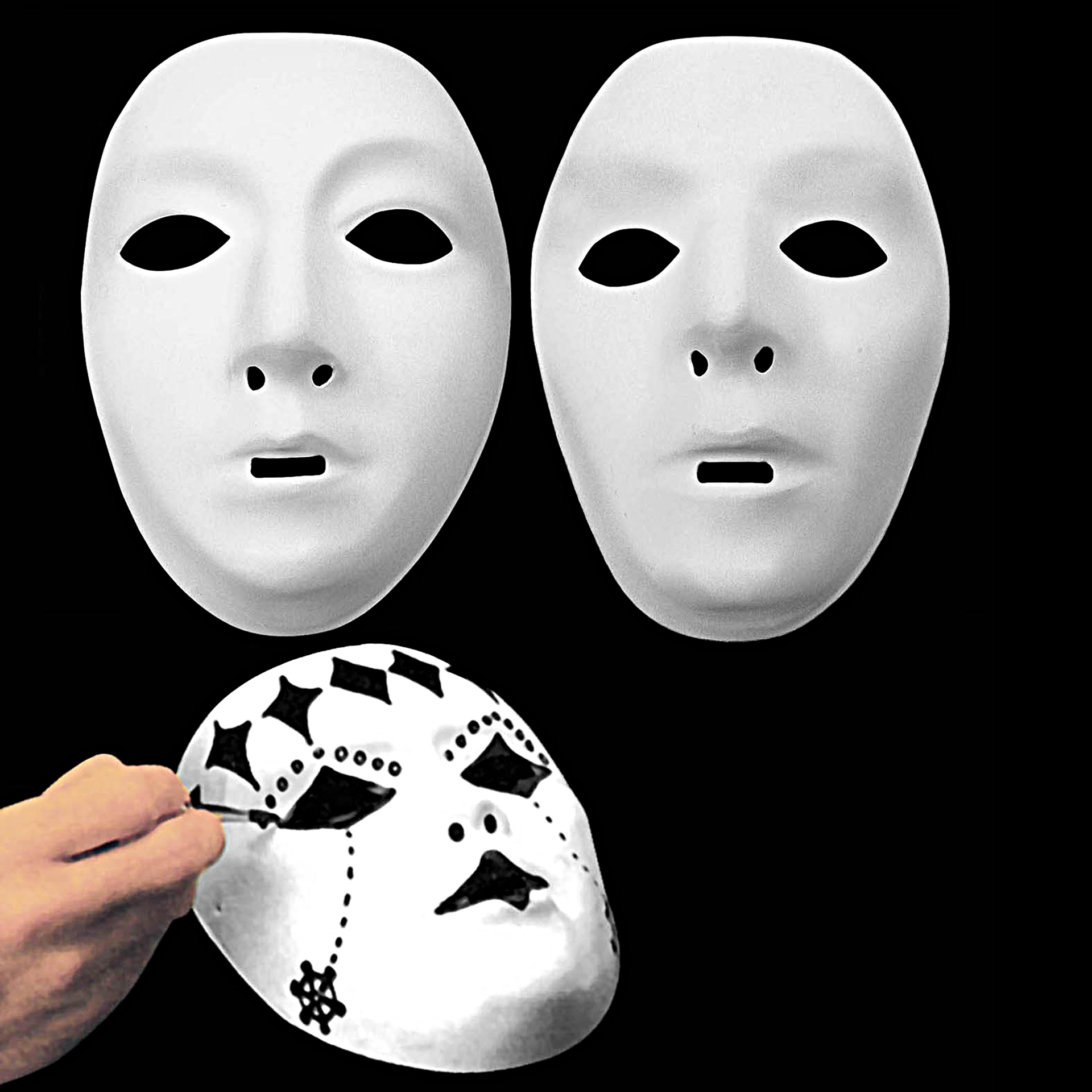 Máscara Sem Face Para Pintar