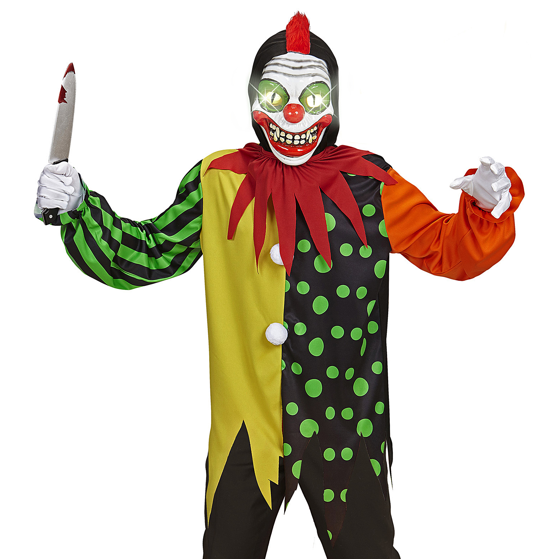 Fato Palhaço Creepy com Mascara