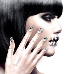 Unhas Caveiras de Halloween