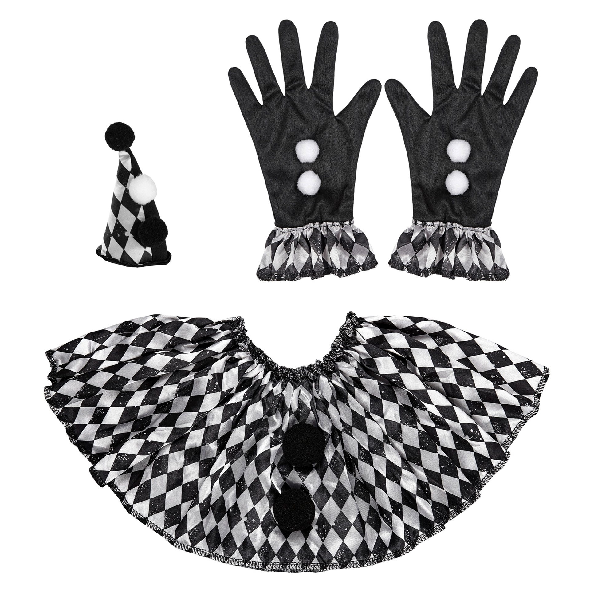 Kit Pierrot Clown 4 peças