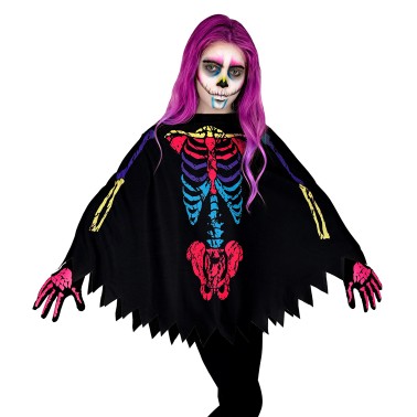 Poncho Skeleton Halloween