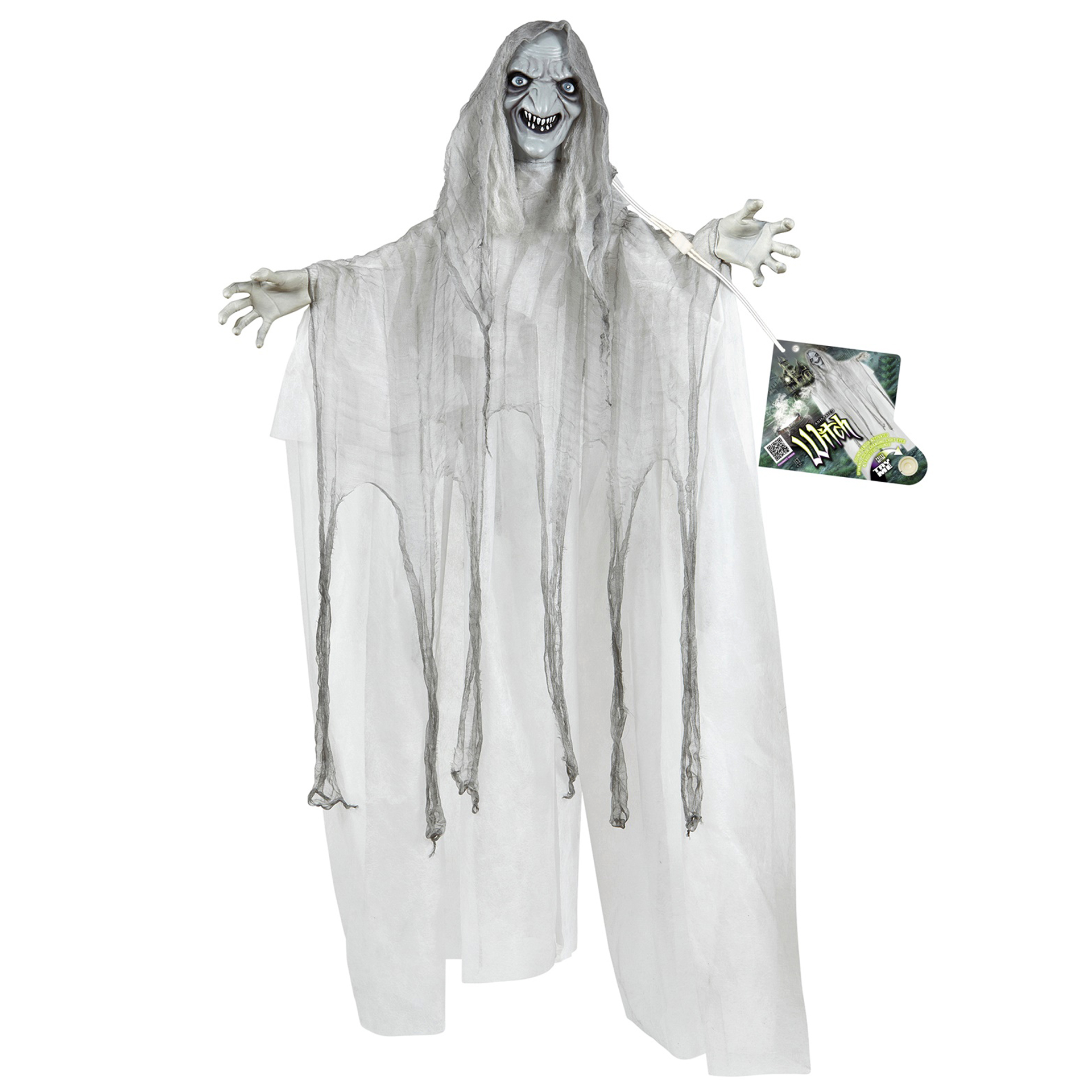 Bruxa Branca Giratória Luz Som 153cm