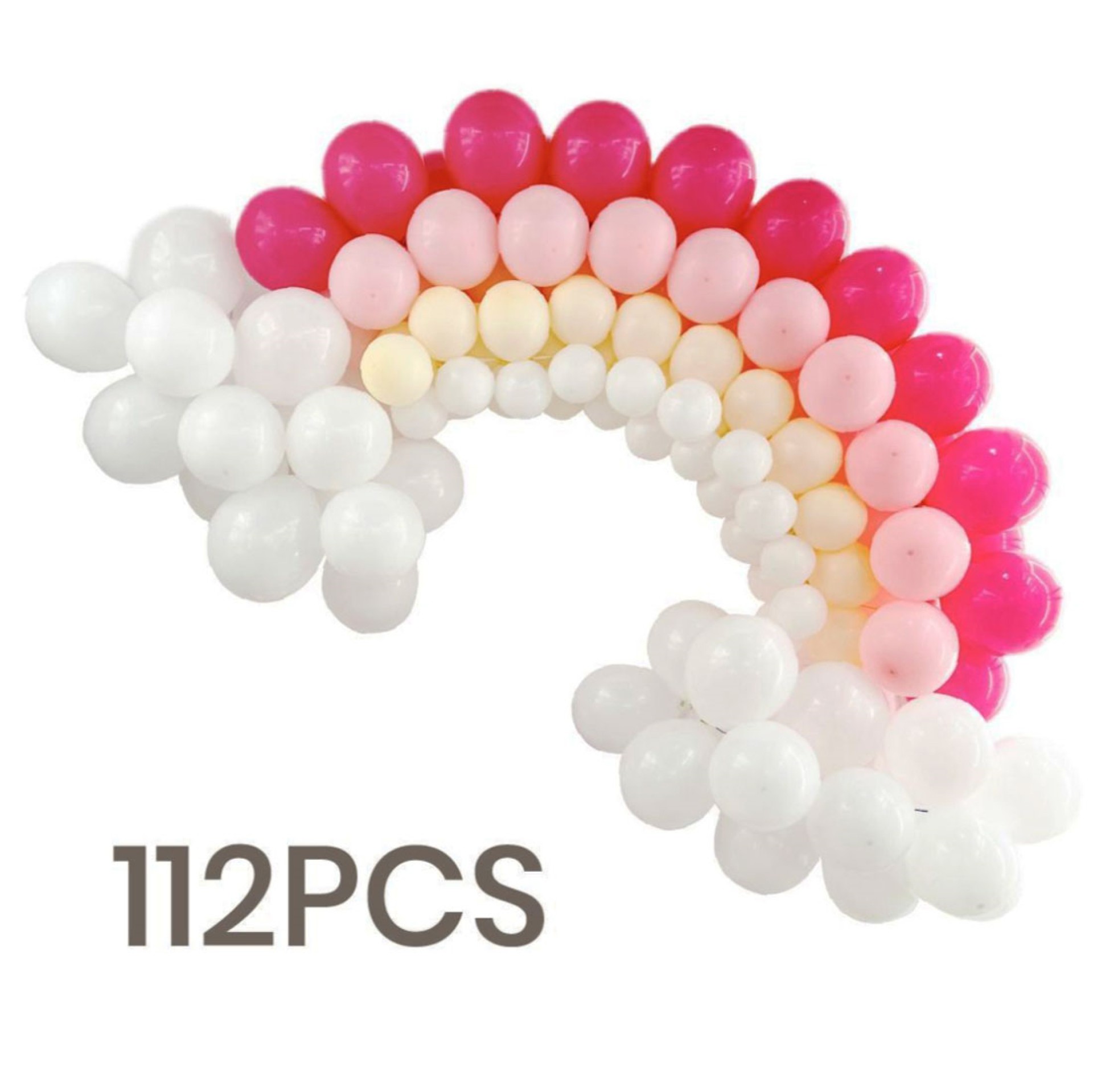 Arco Balões Arco Íris Rosa