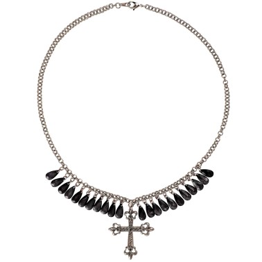 Colar Gótico Pedras Pretas Colar Gótico Pedras Pretas