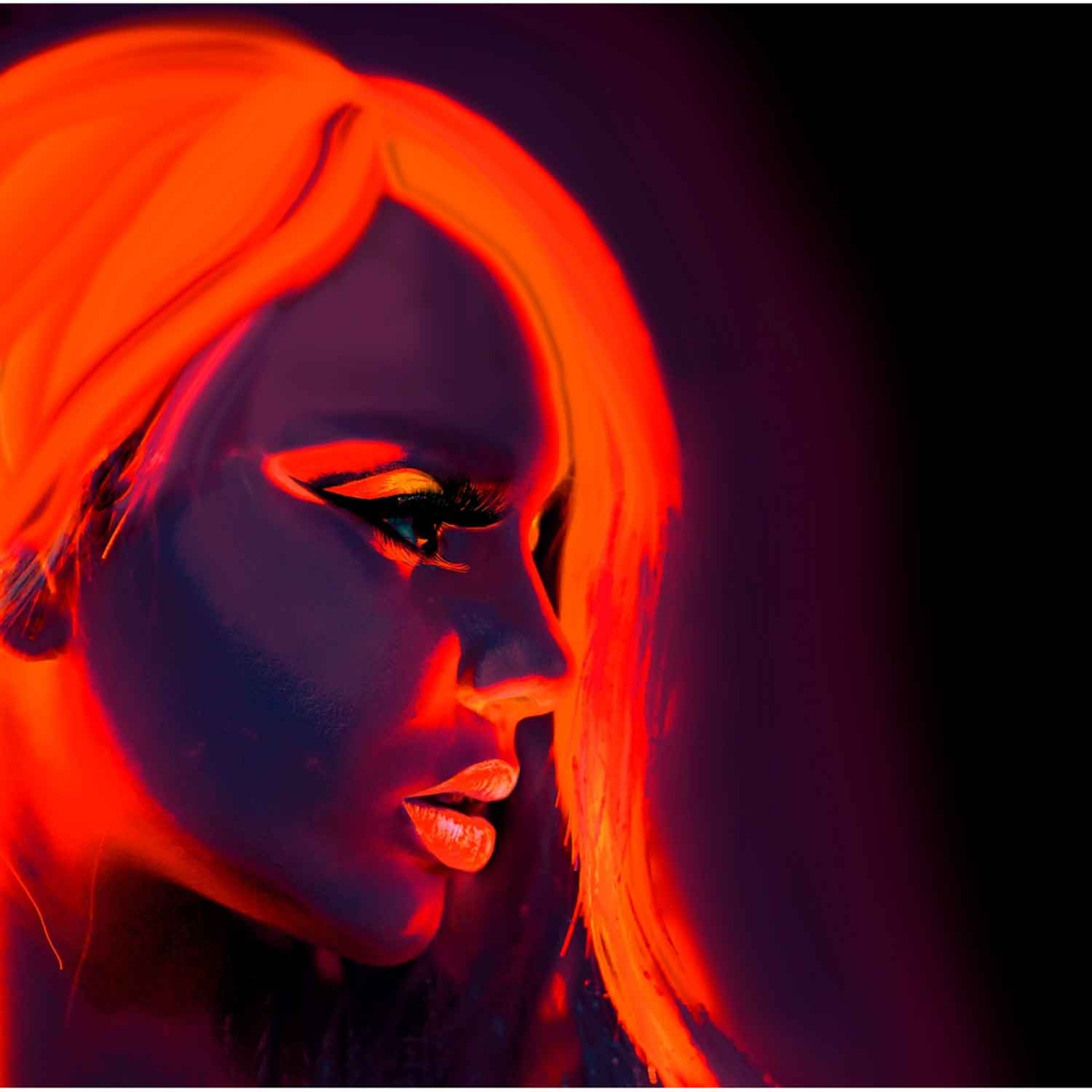 Tinta Agua Néon UV Laranja 30ML