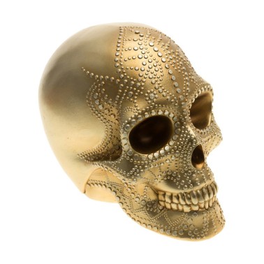 Golden Mexican Skull 19cm