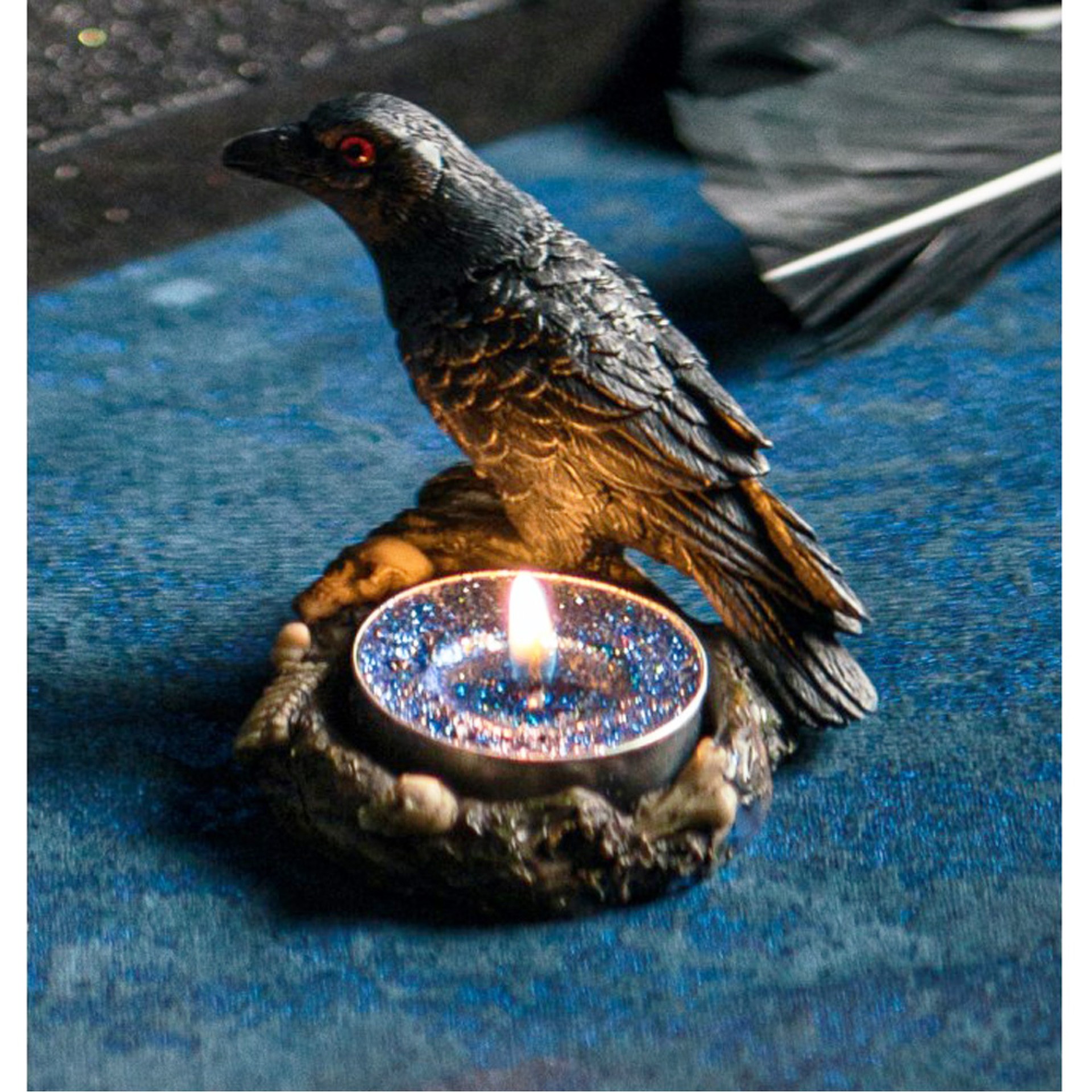 Castiçal Corvo de Halloween