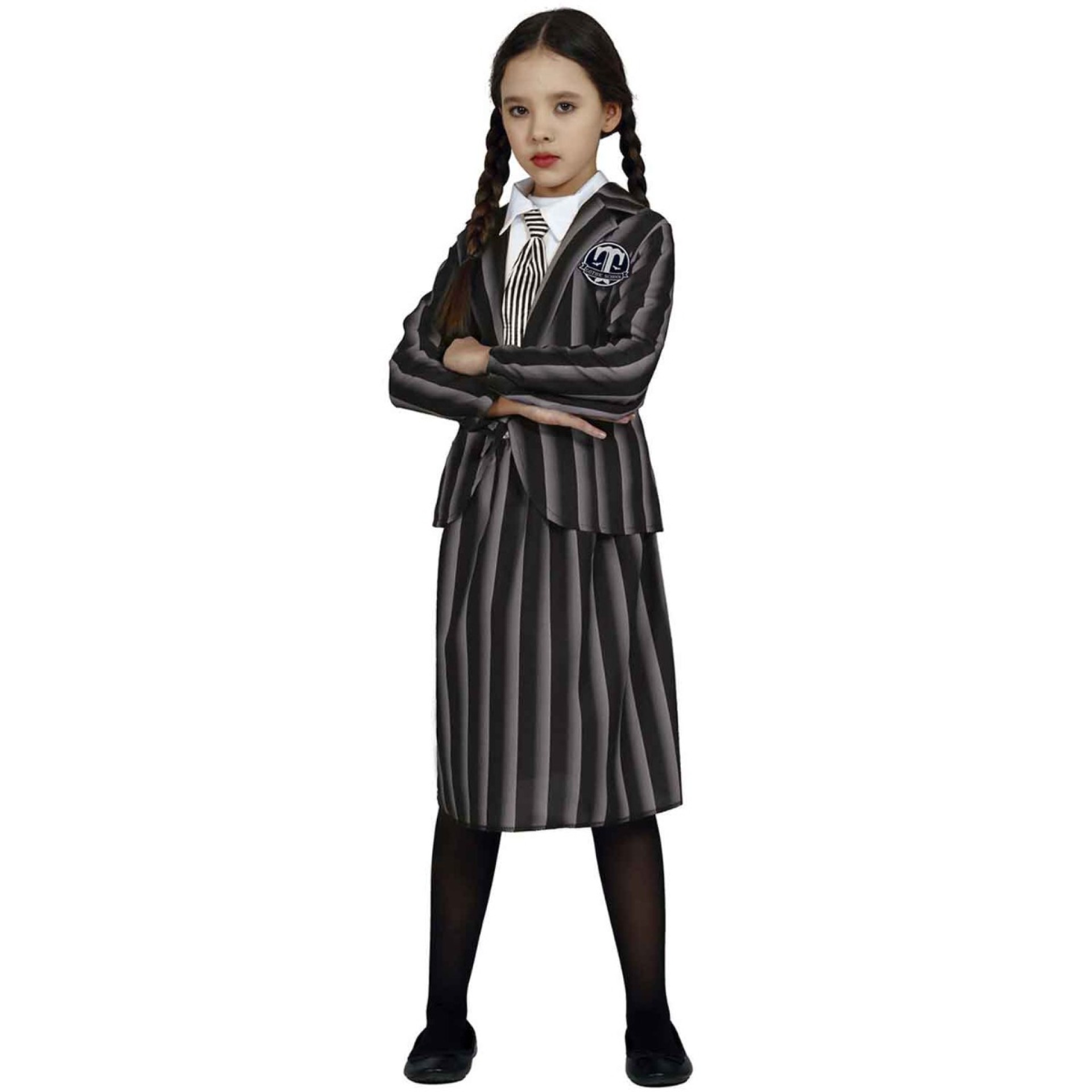 Fato Wednesday Escola Outcast Menina