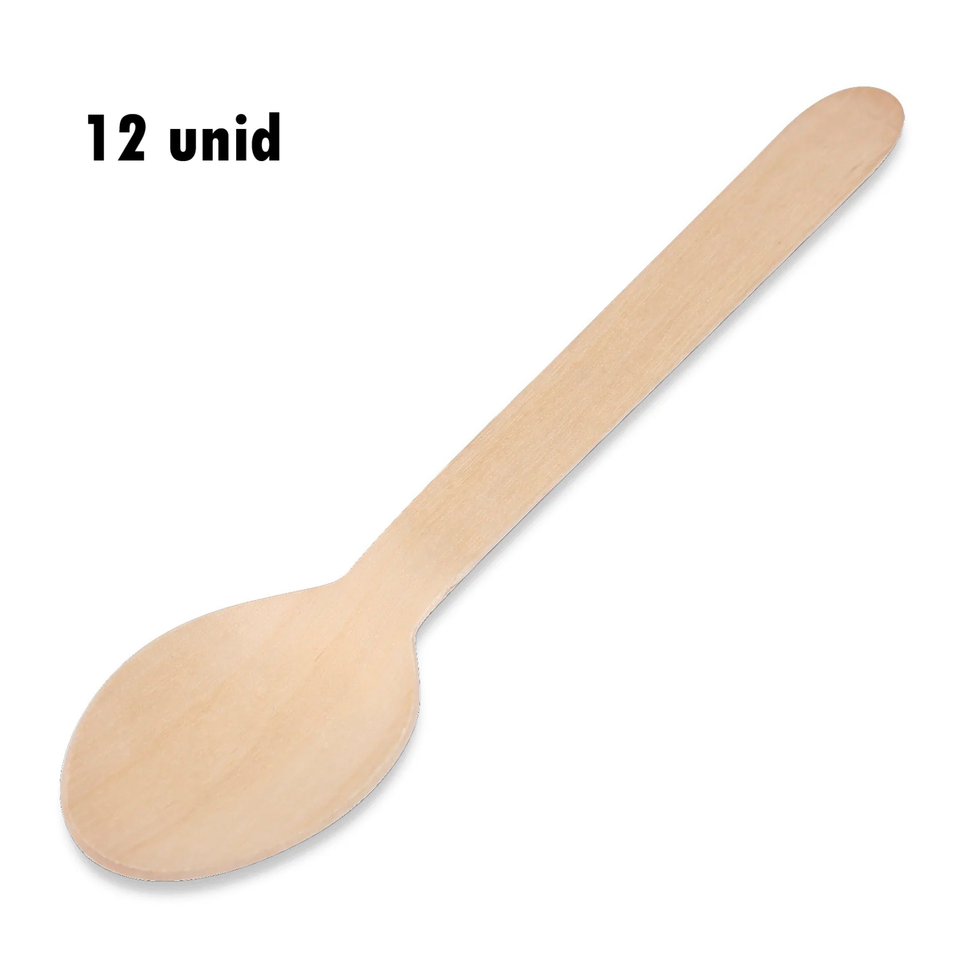 Colheres Madeira 12 Unid