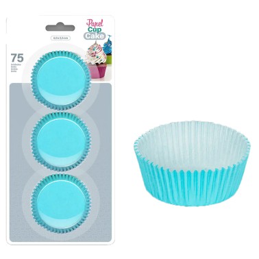 Formas Cupcake Azul 75 Unid