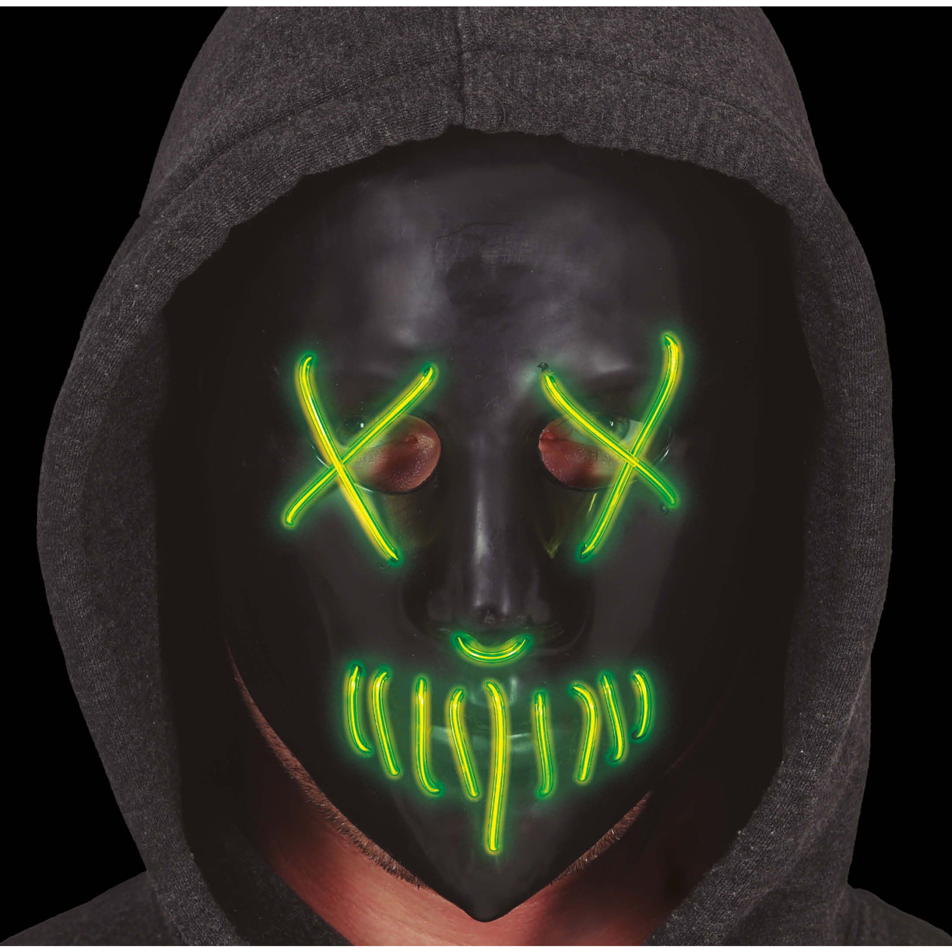 Máscara Negra Com Luz