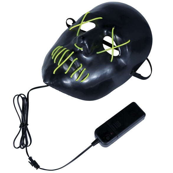 Máscara Negra Com Luz