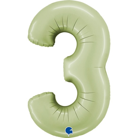 Balão Número Verde Olive