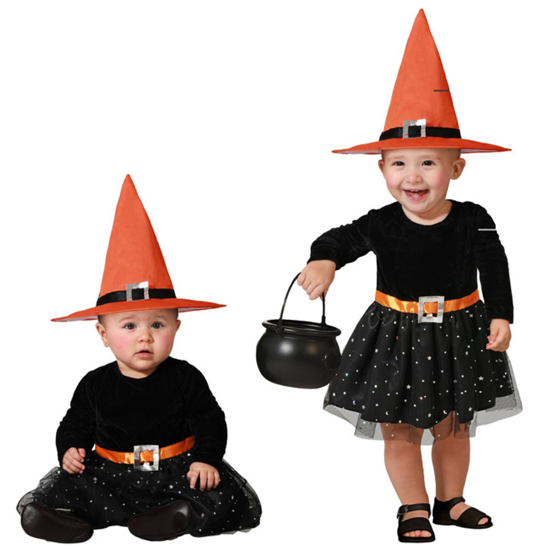 Fato Bruxinha Laranja Bebé